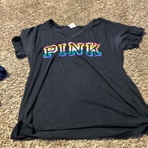 PINK Victoria's Secret Black Short Sleeve Tee